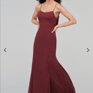 Watters Melanie Bridesmaid Dress in Wine